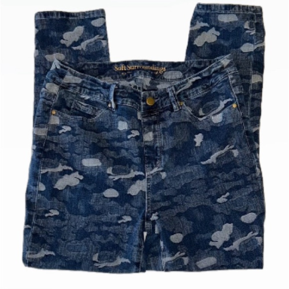 Soft Surroundings Camo Print Jeans Size PM